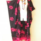 CD655 Plus Size Maxi Cardigan Kaftan Duster Jacket Wrap Dress -2X, 3X, 4X & 5X
