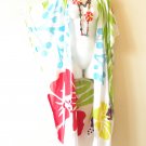 CD541 Hibiscus Hand Painted Cardigan Duster Kaftan Batwing Plus Long Hippy Jacket - up to 5X CD541 Hibiscus Hand Painted Cardigan Duster Kaftan Batwing Plus Long Hippy Jacket - up to 5X