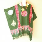 KB93 Green Batik Plus Size Caftan Kaftan Tunic Blouse Top - 2X, 3X, 4X & 5X KB93 Green Batik Plus Size Caftan Kaftan Tunic Blouse Top - 2X, 3X, 4X & 5X