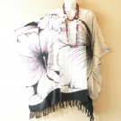 KB225 Plus Size Kaftan Tunic Gypsy Dolman Women Poncho Blouse Top - up to 5X