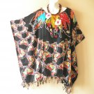 KB260 Butterfly Plus Women Kaftan Poncho VNeck Women Blouse Top up to 5X