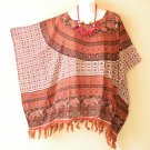 KB375 Brown Batik Women Plus Kaftan Poncho Tunic Women Blouse Top up to 5X KB375 Brown Batik Women Plus Kaftan Poncho Tunic Women Blouse Top up to 5X