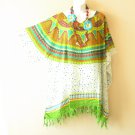 KB106 Green Polka Dot Batik Kimono Poncho Hippy Women Blouse Top up to 5X KB106 Green Polka Dot Batik Kimono Poncho Hippy Women Blouse Top up to 5X