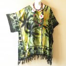 KB878 Tie Dye Batik Tunic Plus Kimono Poncho Hippy Women Blouse Top up to 5X
