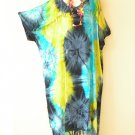 KD340 Tie Dye Kaftan Kimono Nightwear Abaya Hippie Maxi Dress - 1X, 2X, 3X, 4X, 5X