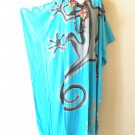 KD439 Gecko Hand Painted Women Batwing Kimono Dolman Women Abaya Dress Up to 7X