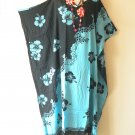 KD327 Hibiscus Batwing Hand Painted Maxi Kaftan Dolman Women Abaya Dress Up to 7X