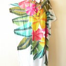 KD358 Tropical Floral Hand Painted Batwing Kimono Dolman Maxi Abaya Dress Upto 7X