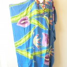 KD376 Blue Floral Batik Plus Kaftan Dolman Women Abaya Maxi Dress Upto 5X