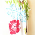 KD382 Floral Hand Painted Women Batwing Tunic Kimono Dolman Women Abaya Dress