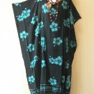 KD483 Aqua Hibiscus Batwing Tunic Kaftan Dolman Women Abaya Maxi Dress Up to 5X KD483 Aqua Hibiscus Batwing Tunic Kaftan Dolman Women Abaya Maxi Dress Up to 5X