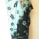 KD486 Turquoise Hibiscus Batwing V Neck Kimono Dolman Women Abaya Maxi Dress Up to 5X KD486 Turquoise Hibiscus Batwing V Neck Kimono Dolman Women Abaya Maxi Dress Up to 5X