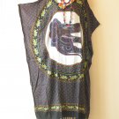 KD487 Elephant Batik Caftan Kimono Sleeve Tunic Hippy Maxi Dress - 2X, 3X, 4X, 5X