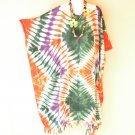 LT5 Tie Dye Batwing 42" Length Midi Kimono Dolman Women Abaya Dress Up to 5X