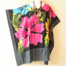 LT103 Floral Hand Painted Midi Hippy Batwing 38" Length Dolman Women Abaya Dress Upto 7X LT103 Floral Hand Painted Midi Hippy Batwing 38" Length Dolman Women Abaya Dress Upto 7X