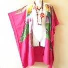 CM Pink Floral Midi 38" Cardigan Duster Kimono Open Front Jacket Coverup Top upto 5X CM Pink Floral Midi 38" Cardigan Duster Kimono Open Front Jacket Coverup Top upto 5X