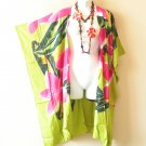 CM27 Floral Kaftan Midi 38" Cardigan Duster Kaftan Jacket Cover Top - up to 5X CM27 Floral Kaftan Midi 38" Cardigan Duster Kaftan Jacket Cover Top - up to 5X