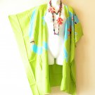 CM58 Gecko Kimono Open 38" Women Cardigan Duster Kaftan Midi Jacket Covertop -S to 5X