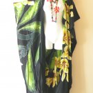 CM589 Floral Kaftan Hand Painted Cardigan Duster Kaftan Trench Jacket Coverup