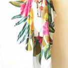 CD623 Floral Hand Painted Cardigan Kimono Trench Maxi Jacket Cover up - up to 5X CD623 Floral Hand Painted Cardigan Kimono Trench Maxi Jacket Cover up - up to 5X