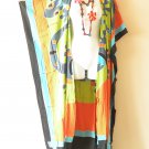 CD595 Gecko Batik Cardigan Duster Kaftan Batwing Plus Hippy Jacket - up to 5X