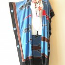 CD598 Gecko Batik Cardigan Duster Kaftan Batwing Plus Hippy Jacket - up to 5X