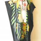 CD585 Floral Hand Painted Cardigan Kimono Trench Maxi Jacket Cover up - up to 5X