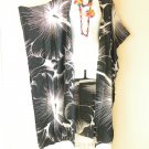 CD653 Black Hibiscus Kaftan Cardigan Duster Kaftan Plus Maxi Jacket Cover up - up to 5X