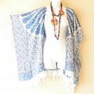 CB367 Paisley Open Cardigan Duster Kimono Batwing Hippy Jacket Cover up to 5X