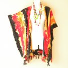 CB606 ATie Dye Cardigan Duster Kaftan Open Front Jacket Cover up Top up to 5X
