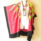 CB408 Gecko Hand Painted Open Cardigan Duster Kaftan Jacket Cover Top - up to 5X