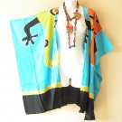 CB406 Gecko Hand Painted Batik Women Duster Kaftan Cardigan Hippy Jacket Cover up Top - up to 5X