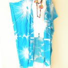 CD652 Turquoise Batik Cardigan Duster Kaftan Open Front Plus Jacket Coverup Top up to 5X CD652 Turquoise Batik Cardigan Duster Kaftan Open Front Plus Jacket Coverup Top up to 5X