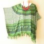 KB376 Green Women Plus Beachwear Kaftan Beach Wear Hippy Women Tunic Blouse Top