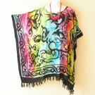 KB379 Tie Dye Batik Tunic Plus Kimono Poncho Hippy Women Blouse Top up to 5X