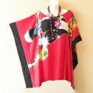 KB53 Toucan Hand Painted Plus Kaftan Poncho Hippy Women Blouse Top up to 5X KB53 Toucan Hand Painted Plus Kaftan Poncho Hippy Women Blouse Top up to 5X