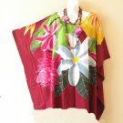 KB56 Floral Hand Painted Caftan Plus Kaftan Poncho Hippy Women Blouse Top up to 5X