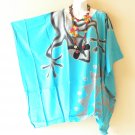 KB368 Gecko Hand Painted Plus Kaftan Poncho Tunic Women Blouse Top up to 7X KB368 Gecko Hand Painted Plus Kaftan Poncho Tunic Women Blouse Top up to 7X