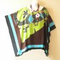 KB94 Gecko Hand Painted Batik Women Plus Kaftan Poncho Tunic Women Blouse Top up to 5X