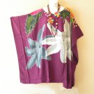 KB102 Floral Hand Painted Kaftan Tunic Gypsy Boho Hippy Women Blouse Top - 3X to 5X