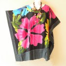 KB103 Floral Hand Painted Women Plus Kaftan Poncho Tunic Women Blouse Top up to 5X