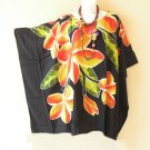 KB109 Floral Hand Painted Plus Kaftan Poncho Hippy Women Blouse Top up to 5X