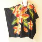 KB109 Floral Hand Painted Plus Kaftan Poncho Hippy Women Blouse Top up to 5X