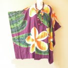 KB111 Floral Hand Painted Batik Kaftan Poncho Caftan Dolman Tunic Top - 3X to 5X KB111 Floral Hand Painted Batik Kaftan Poncho Caftan Dolman Tunic Top - 3X to 5X