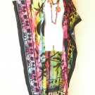 CD684 Tie Dye Batik Cardigan Duster Kimono Open Front Plus Hippy Jacket Cover Maxi -up to 5X