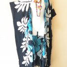 CD703 Blue Hibiscus Duster Kaftan Open Front Jacket Cover up Maxi Cardigan up to 5X CD703 Blue Hibiscus Duster Kaftan Open Front Jacket Cover up Maxi Cardigan up to 5X