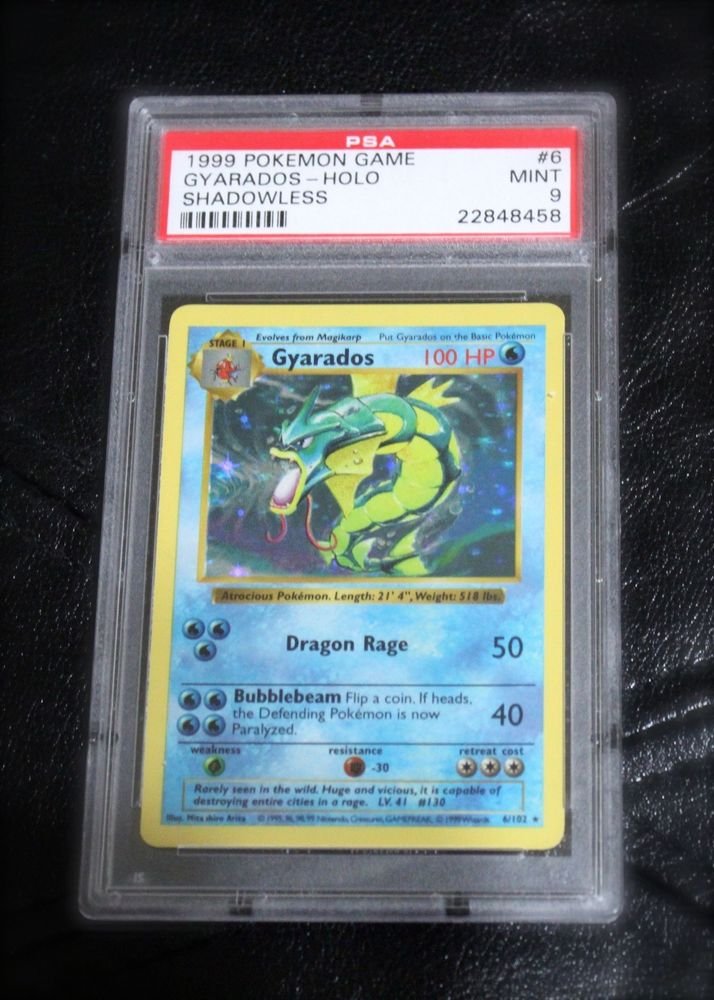 Pokemon Card Shadowless Gyarados 6/102 Base Set PSA Graded 9 Mint!