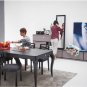 Vinta Wood Top Ebony Dining Set
