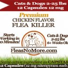 Flea Killer Kills Fleas Cats Dogs Generic CAPSTAR Nitenyram 12 Capsules 12 mg FREE US SHIPPING