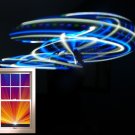 21 LED Hula Hoop 36" Blue and White strobing strobe Weighs 12oz +Charger/Battery